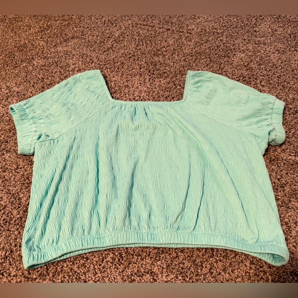 a.n.a Aqua Textured Blouse